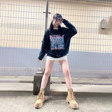 ウォッシュロゴプリントスウェット