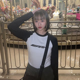 モノクロバイカラーロンT