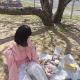 シャーリングキャミソール&シャツトップスSET