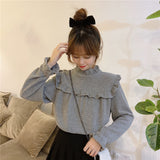 フロントフリルリブトップス