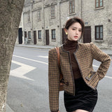 ヴィンテージレトロチェックジャケット