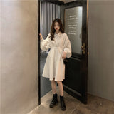 ワンカラーシャツワンピース