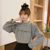 フロントフリルリブトップス