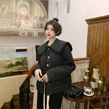 ビッグカラーキルティングジャケット