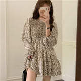 小花シフォンワンピース