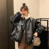 ブラックレザーフライトジャケット