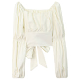 ギャザーパフブラウス