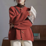 トグルボタンニットアウター