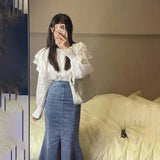 デニムマーメイドスカート