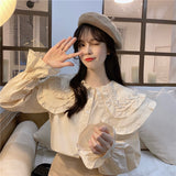 ダブルカラービジューブラウス