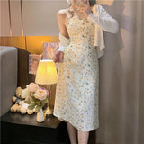 フラワーキャミワンピース&カーディガンSET