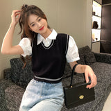 スクールニットベストトップス