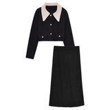 レトロカラージャケット&ロングスカートSET