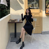 2typeリブニットワンピース