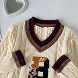 ロゴベアショートニット&スカートSET