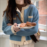 バイカラーボタンカーディガン