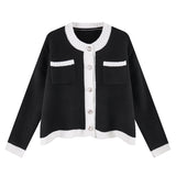 バイカラーボタンカーディガン