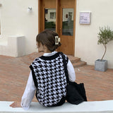 千鳥柄ニットベスト