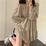 小花シフォンワンピース