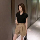 ワンカラーノースリーブシャツ&ハーフパンツSET