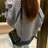 ロイヤルブルーパターンカーディガン