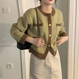 バイカラーボタンカーディガン