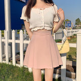 センターワイドプリーツスカート