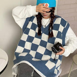 チェッカーズニットベスト