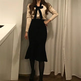 ヴィンテージボウタイリボントップス