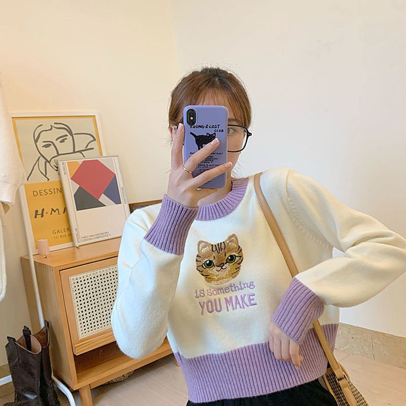 アニマルフェイスニット