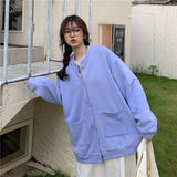 クルーネックシンプルカーディガン