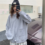 クルーネックシンプルカーディガン