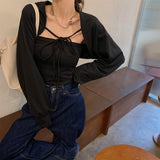 ブラックボレロカーディガン