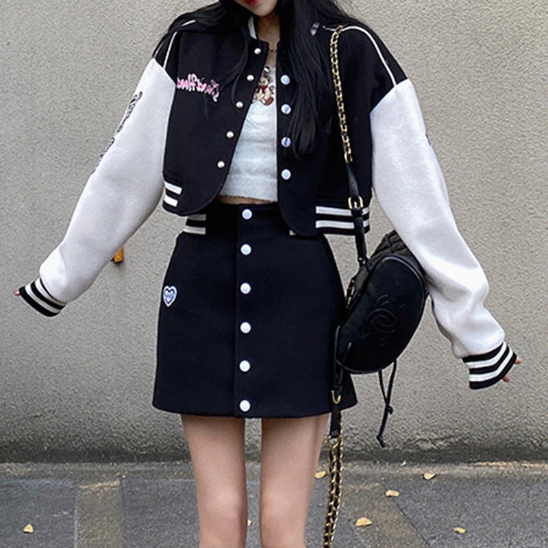 デザインワッペンスタジャン&スカートSET