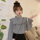 フロントフリルリブトップス