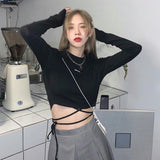 ウエストタイショートロンT