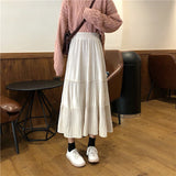プリーツティアードロングスカート