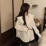 フリルカラーエレガントブラウス&スカートSET