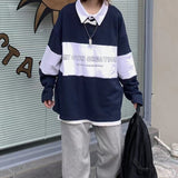 バイカラーメンズライクスウェット