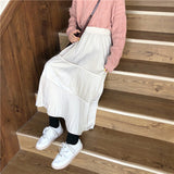 プリーツティアードロングスカート