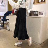 プリーツティアードロングスカート