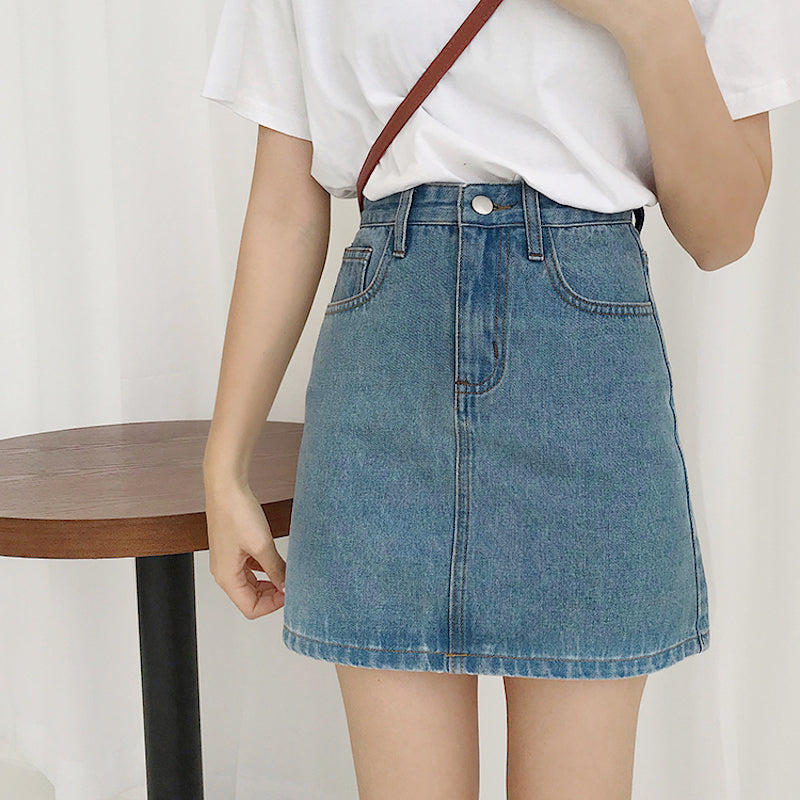 デニムタイトスカート