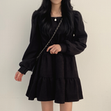 ワンカラーティアードワンピース