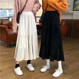 プリーツティアードロングスカート