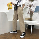 ストレートカジュアルコットンパンツ