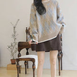 ペールアーガイルニット