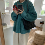 ラウンドケーブルカラーニット