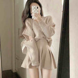 スリーブオープンリブニット+スカートSET