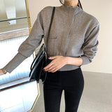 シックデザインジップニット