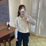 パールニットベスト&シャツSET